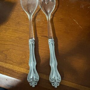 Elegant sterling Silver handle Serving Utensil Set